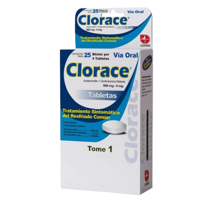 CLORACE BLIST X 4 TABLETAS | FarmaBien