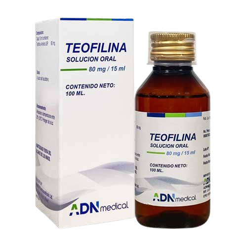 TEOFILINA SOL ORAL 80MG/15ML X 100ML | FarmaBien