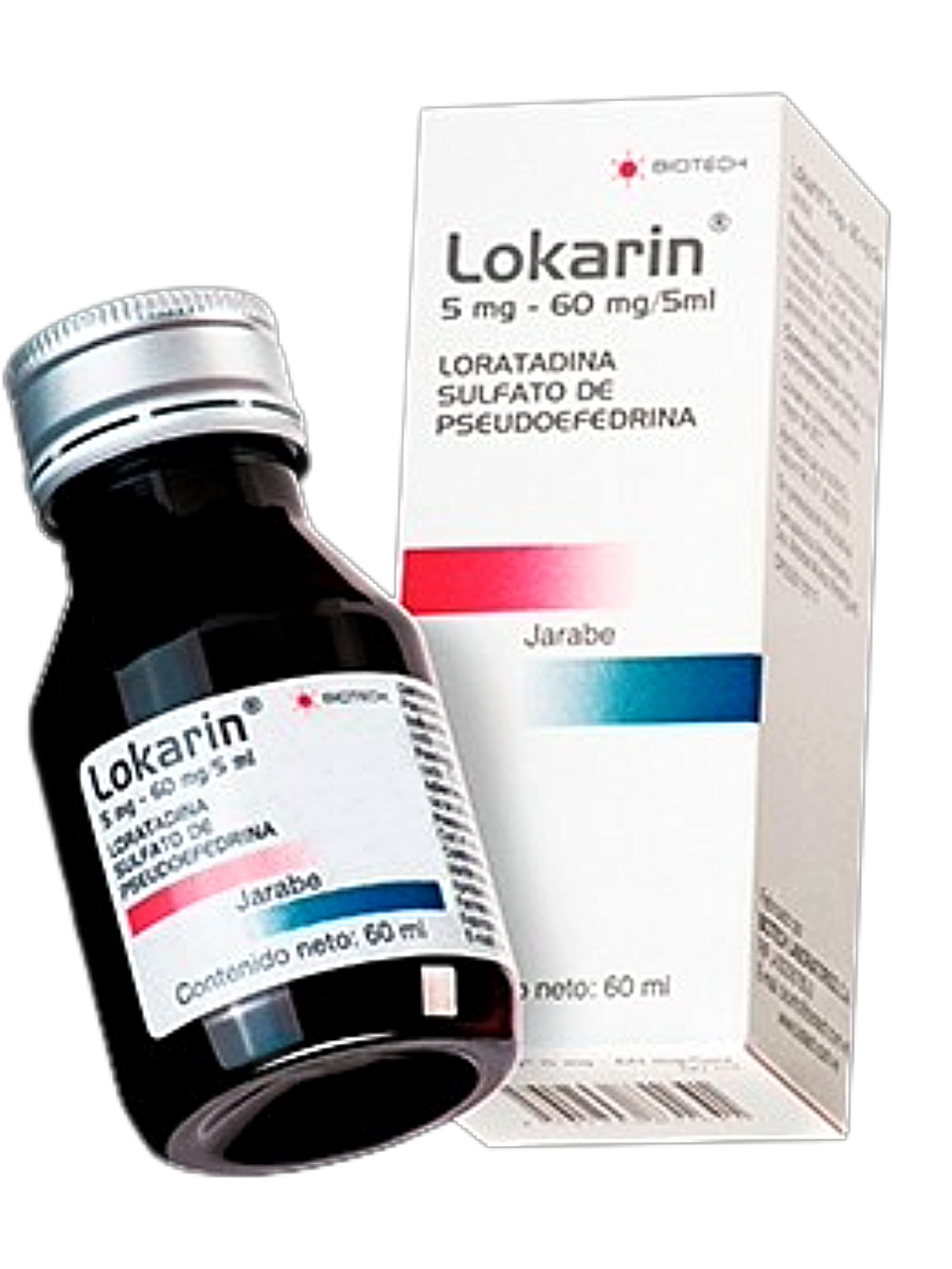 LOKARIN 5MG-60MG/5ML X 60ML JARABE | FarmaBien